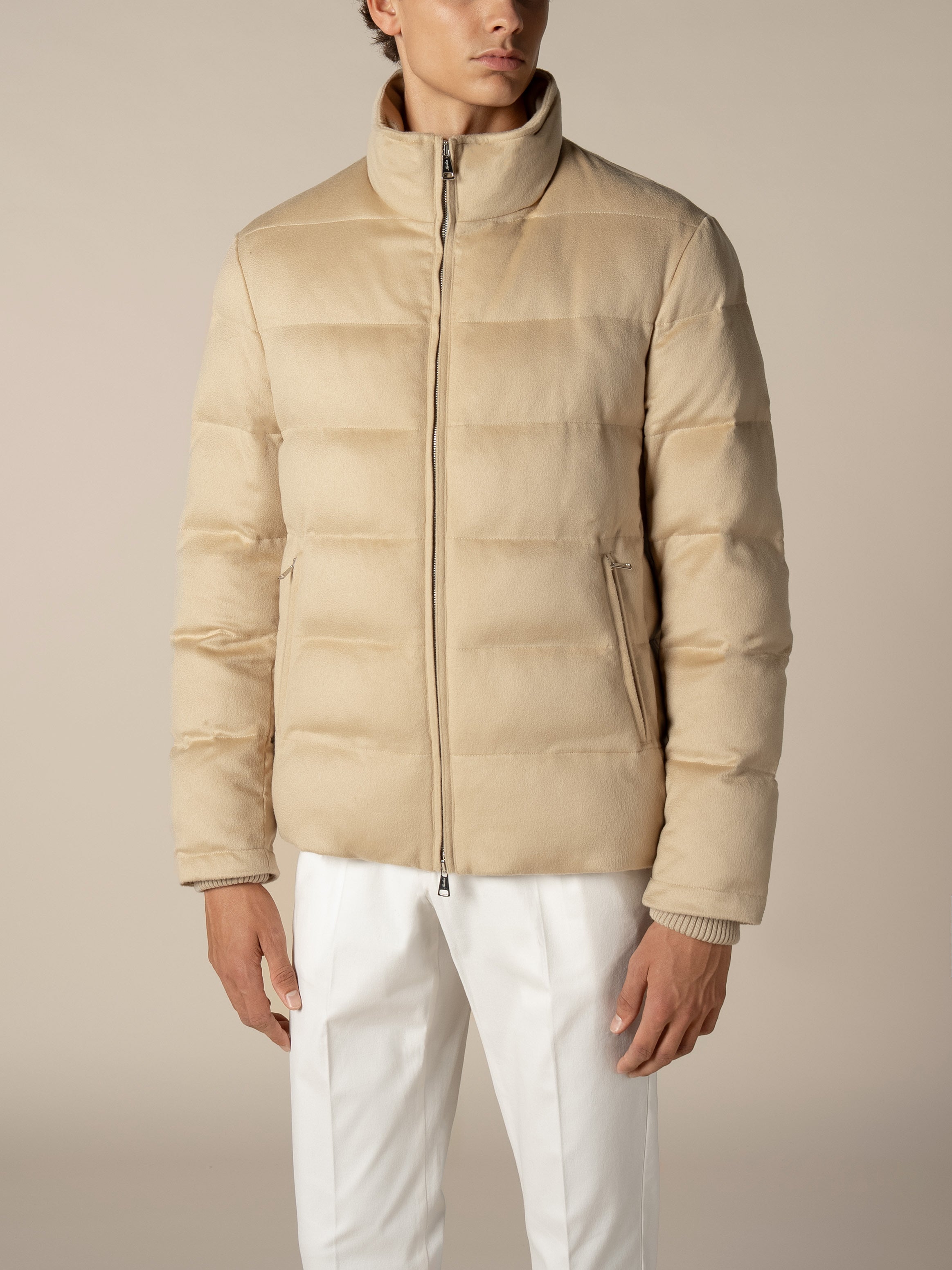 Beige AUR1 Puffer Jacket