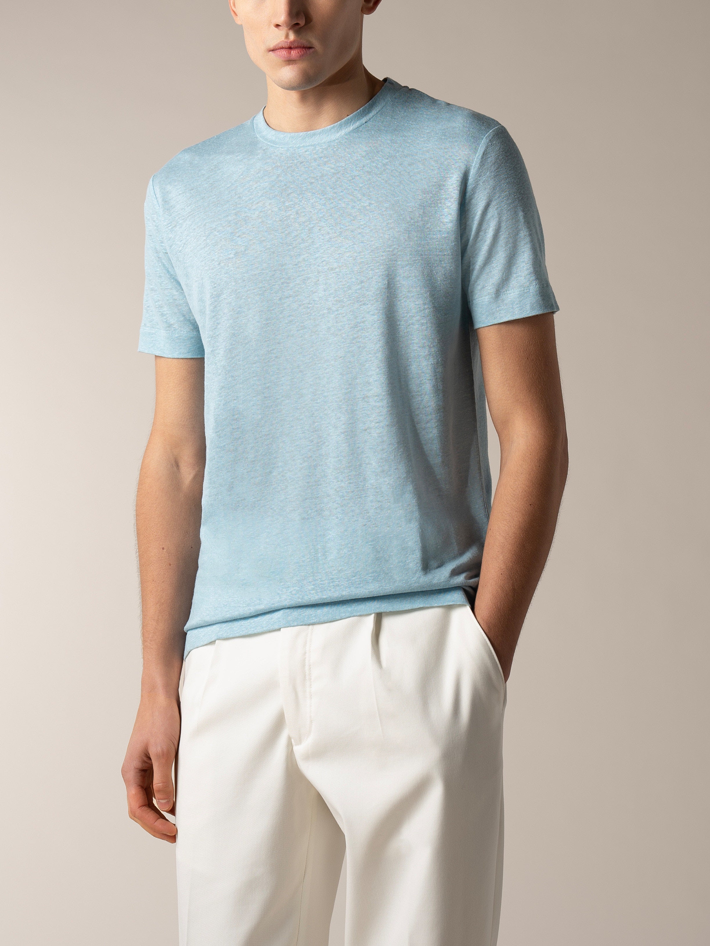 Blue Turquoise Linen City T-shirt