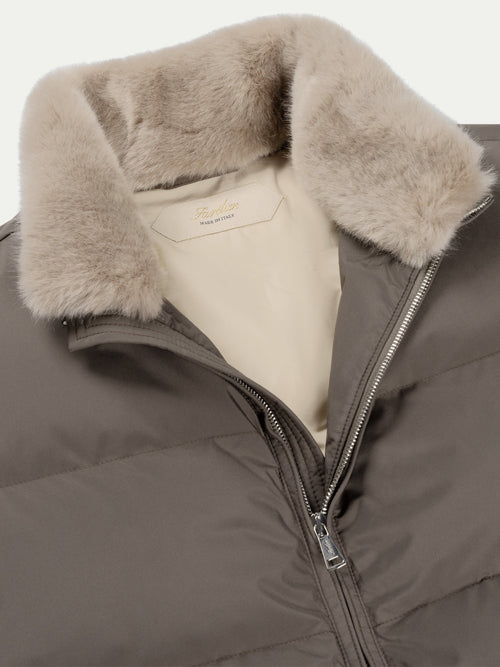 Ash Grey AUR1 Body Warmer Fur