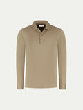AUR1 Longsleeve Polo Dark Taupe