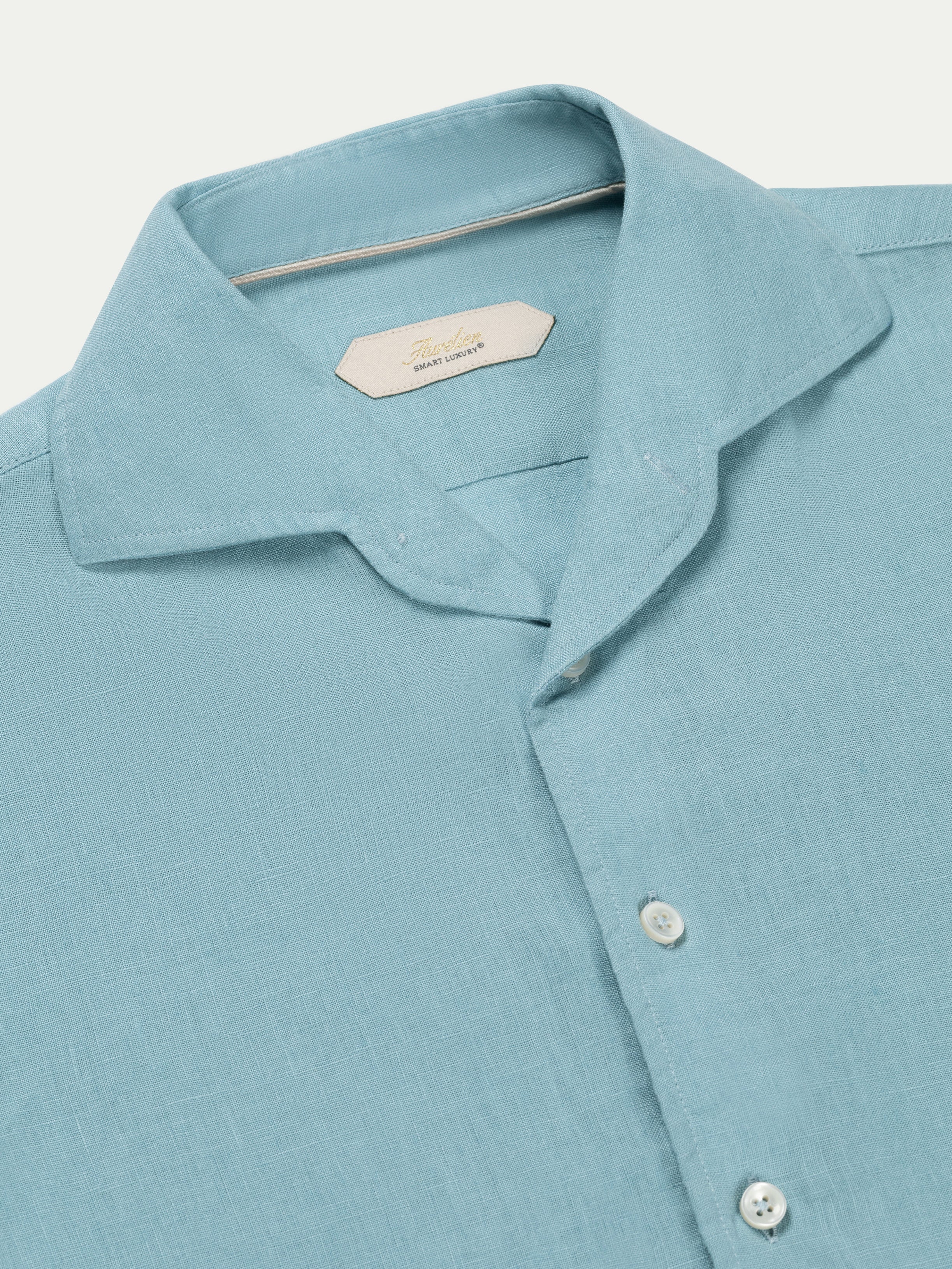 Blue Turquoise Linen Seaside Shirt